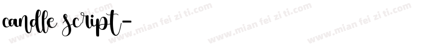 candle script字体转换